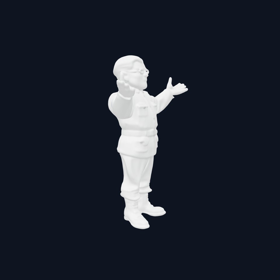 Animated Rigged Military Officer Character Model for Games and Cinematics